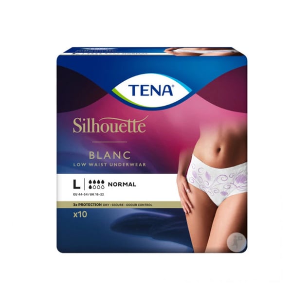 Tena Silhouette Normal Cintura Baixa Blanc L x10